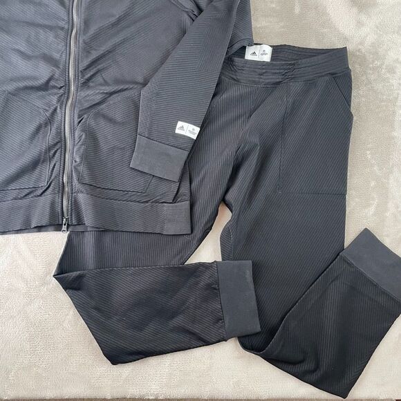 Adidas X Reigning Champ Track Suit‎ Men Medium Black PrimeKnit 2 Piece Set NWOT - Picture 2 of 16